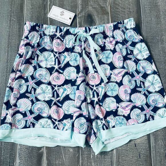 Simply Southern Girls Seashell Shorts Youth L - Picture 4 of 4